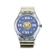 SWATCH Saphire Shade classic quarzo bracciale acciaio elastico new